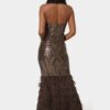 Sequin Feather Gown